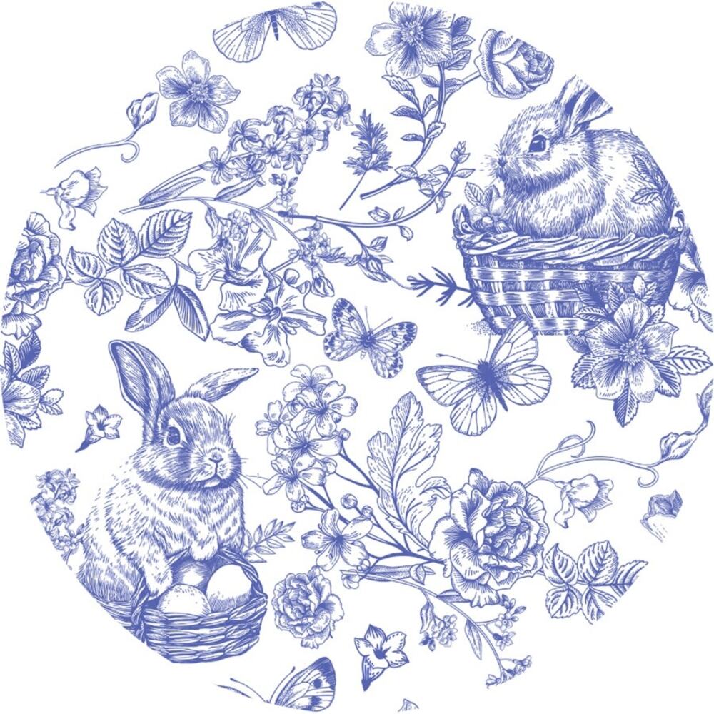 Bums & Roses Bunny Bamboo Ruffle Dress 3T Hoppy You’re Here Blue Toile - Picture 4 of 8